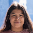 A client smiling into the camera