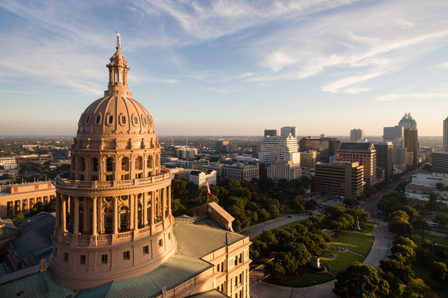 Capital Building Austin Texas Government Building Blue Skies